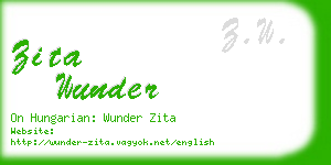 zita wunder business card